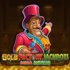 Gold Factory Jackpots Mega Moolah by Aurum Signature Studios, showcased at winbeatzz.pl – game logo